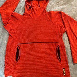 Melanzana Microgrid Hoodie in Red